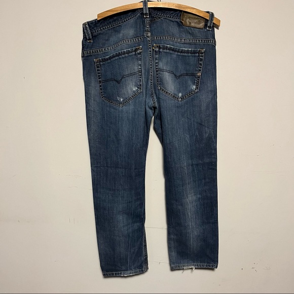 Diesel Industry Medium Wash Denim Jeans Slim Skinny Contrast Embroidery W36 L32 - Picture 12 of 12
